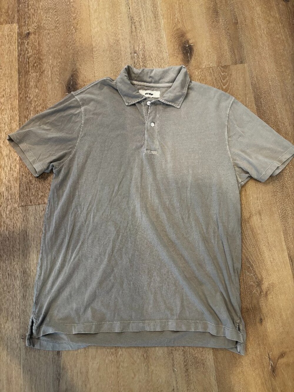 Buck Mason Polo Shirt, Gray, Men's L